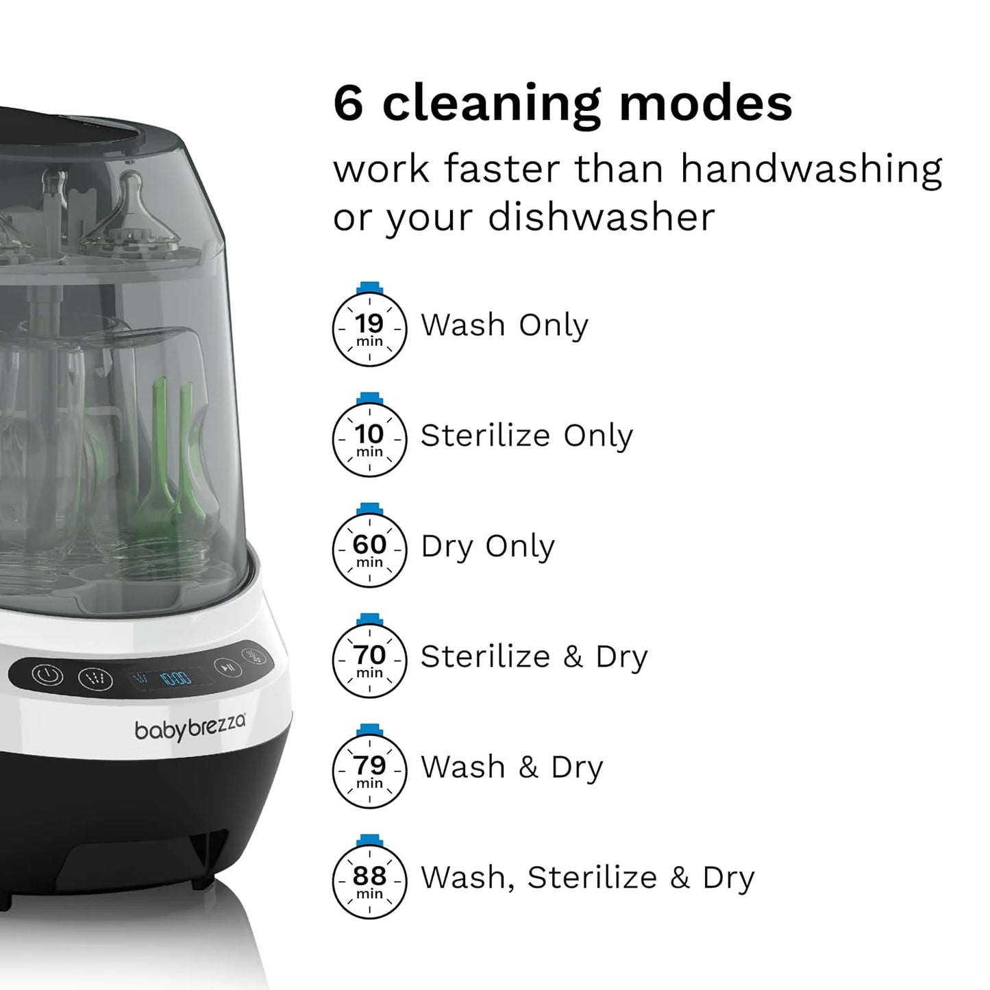 Bottle Washer Pro - Lavabiberon, sterilizzatore e asciugatrice - Tutto in uno: pulisce biberon, parti del tiralatte e bicchieri con beccuccio