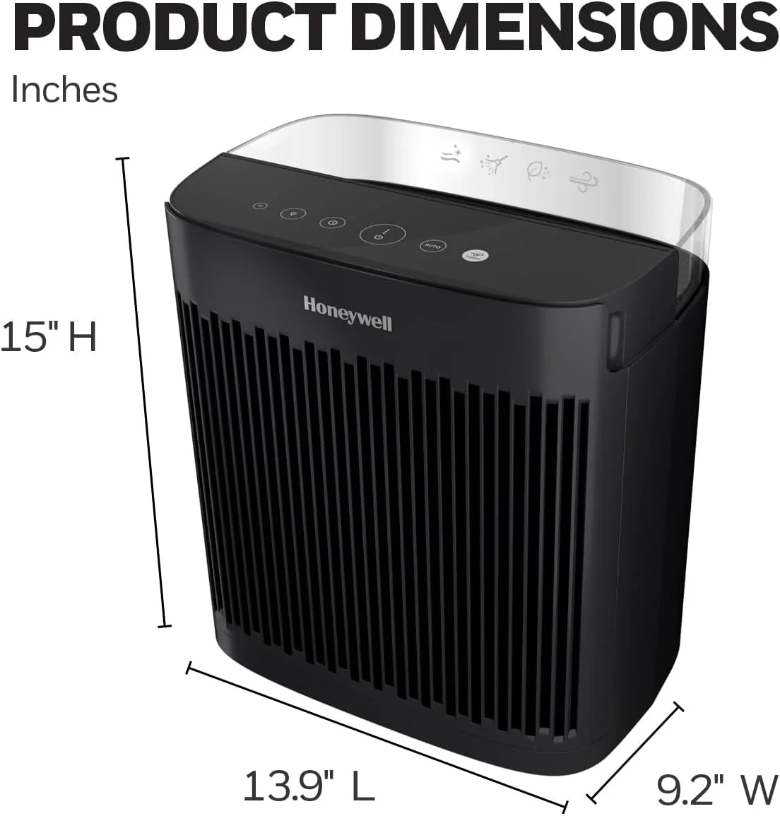 Purificatore d'aria HEPA per stanze medio-grandi da 190'
