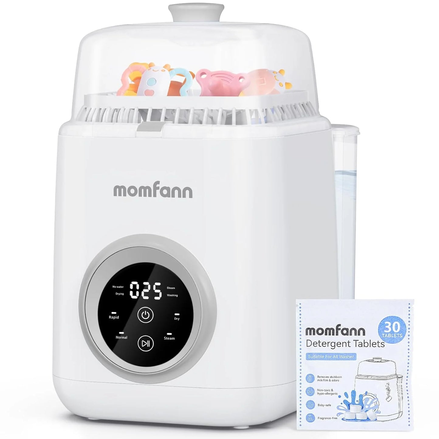Lavabiberon - Lavaggio rapido in 19 minuti, sterilizzatore e asciugatrice, detergente tutto in uno