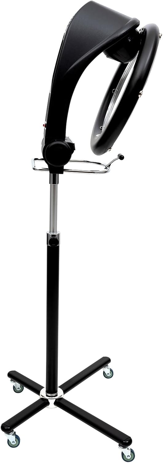 Asciugacapelli, asciugacapelli per tintura dei capelli da salone da 1200 W con tecnologia a infrarossi, 6 modalità, riscaldamento efficiente a 360 gradi, altezza regolabile, base girevole, adatto per salone e uso domestico