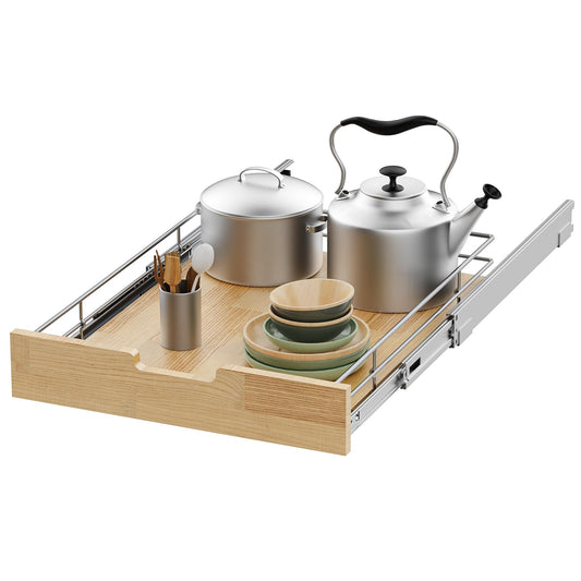 Mensola portaoggetti estraibile in legno da 5 * 22 pollici per mobili da cucina base