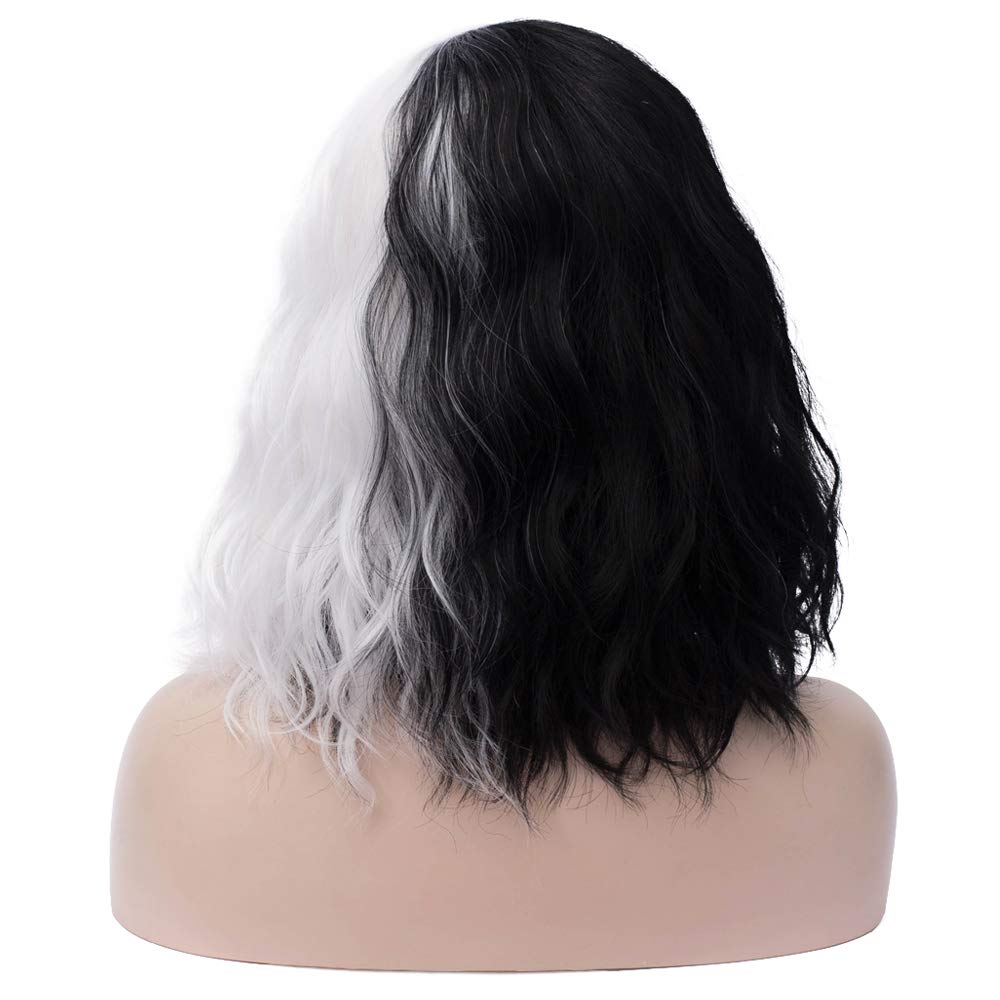 Parrucche marroni per donne, parrucche corte, ricce e ondulate, parrucche sintetiche resistenti al calore, colore castano misto per ragazze