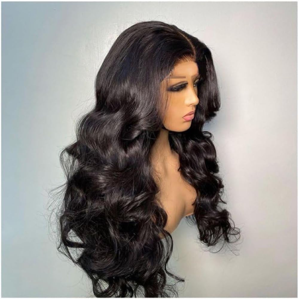 Parrucche frontali in pizzo con onde del corpo 13x4, capelli umani pre-pizzicati con capelli per bambini