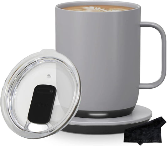 Tazza intelligente con controllo della temperatura da 2,14 oz | Tazza da caffè riscaldata tramite controllata app