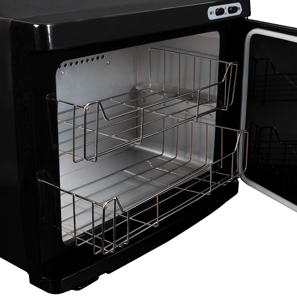 Scaldasalviette Premium, capacità extra large 23 L, due ripiani in acciaio inox, bianco