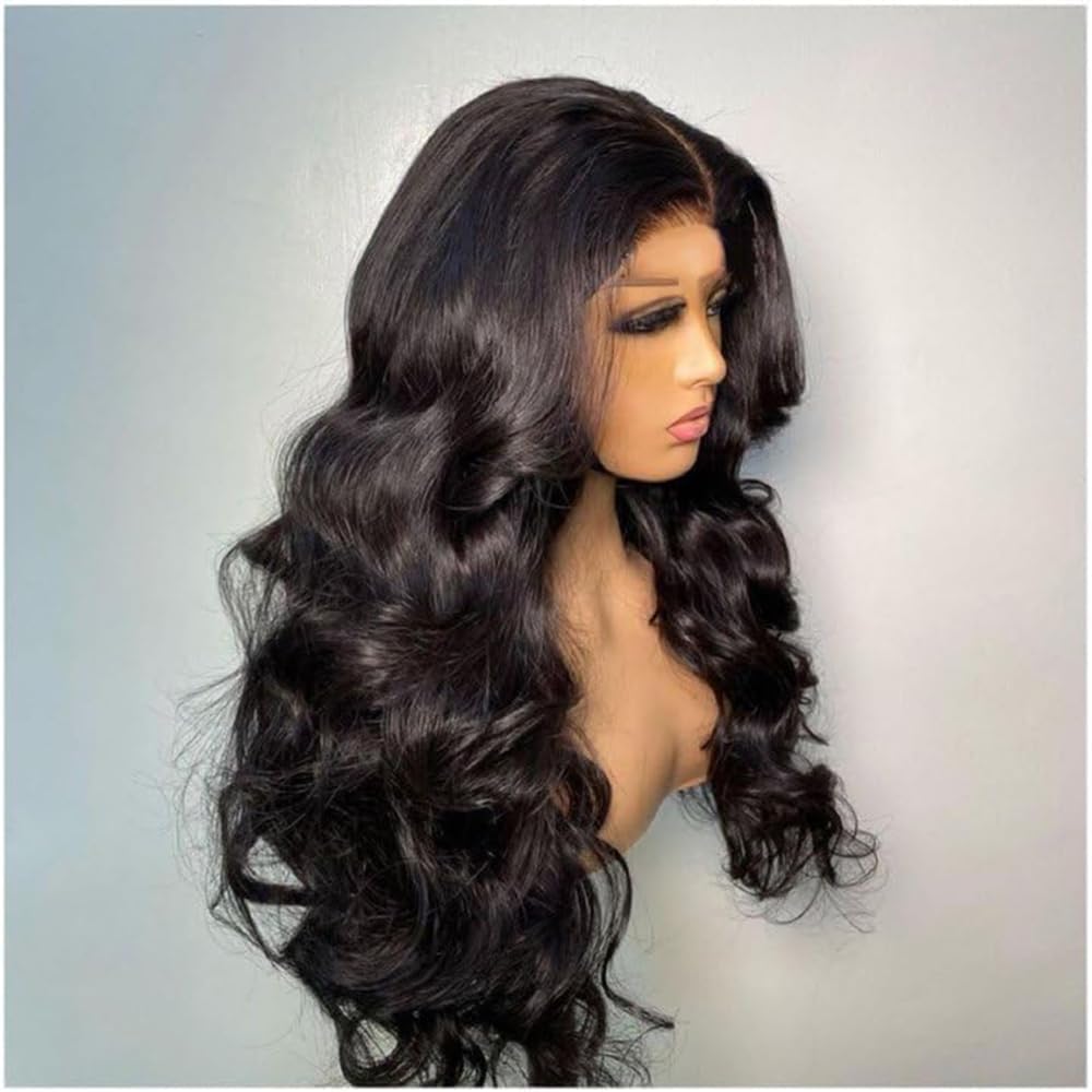 Parrucche frontali in pizzo con onde del corpo 13x4, capelli umani pre-pizzicati con capelli per bambini