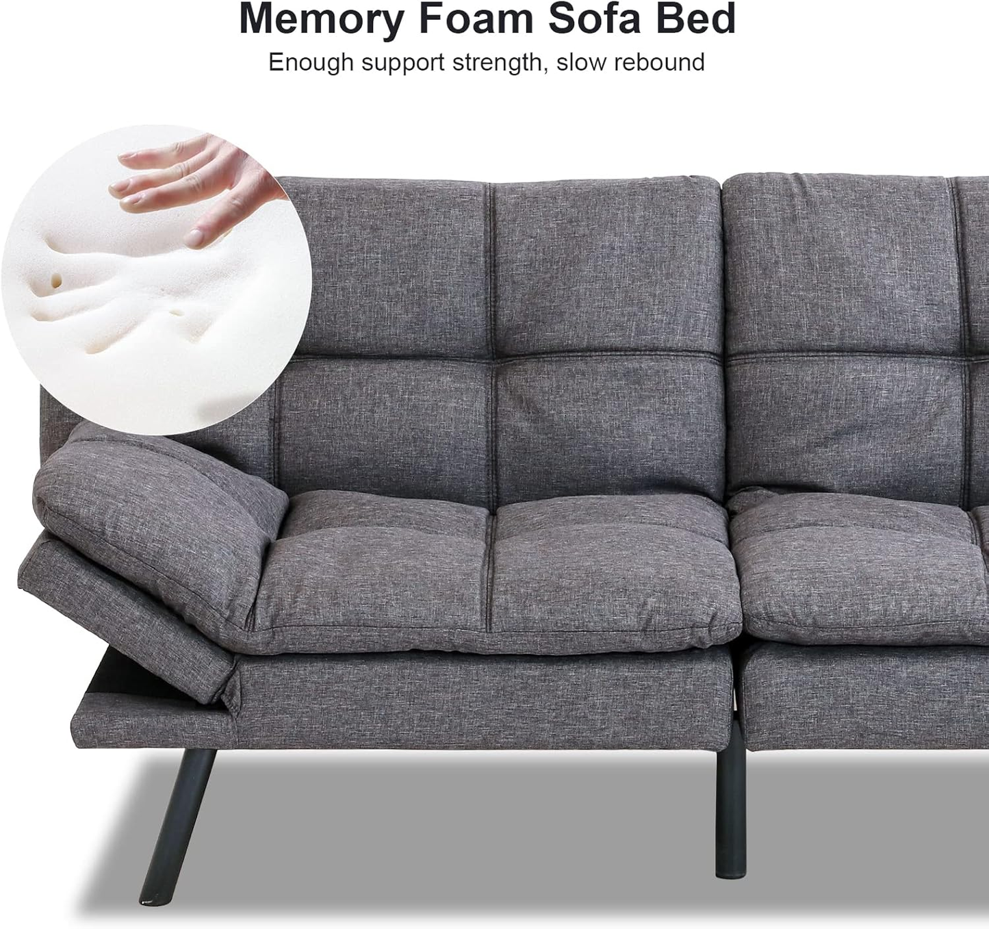 Divano letto futon, divano letto in memory foam