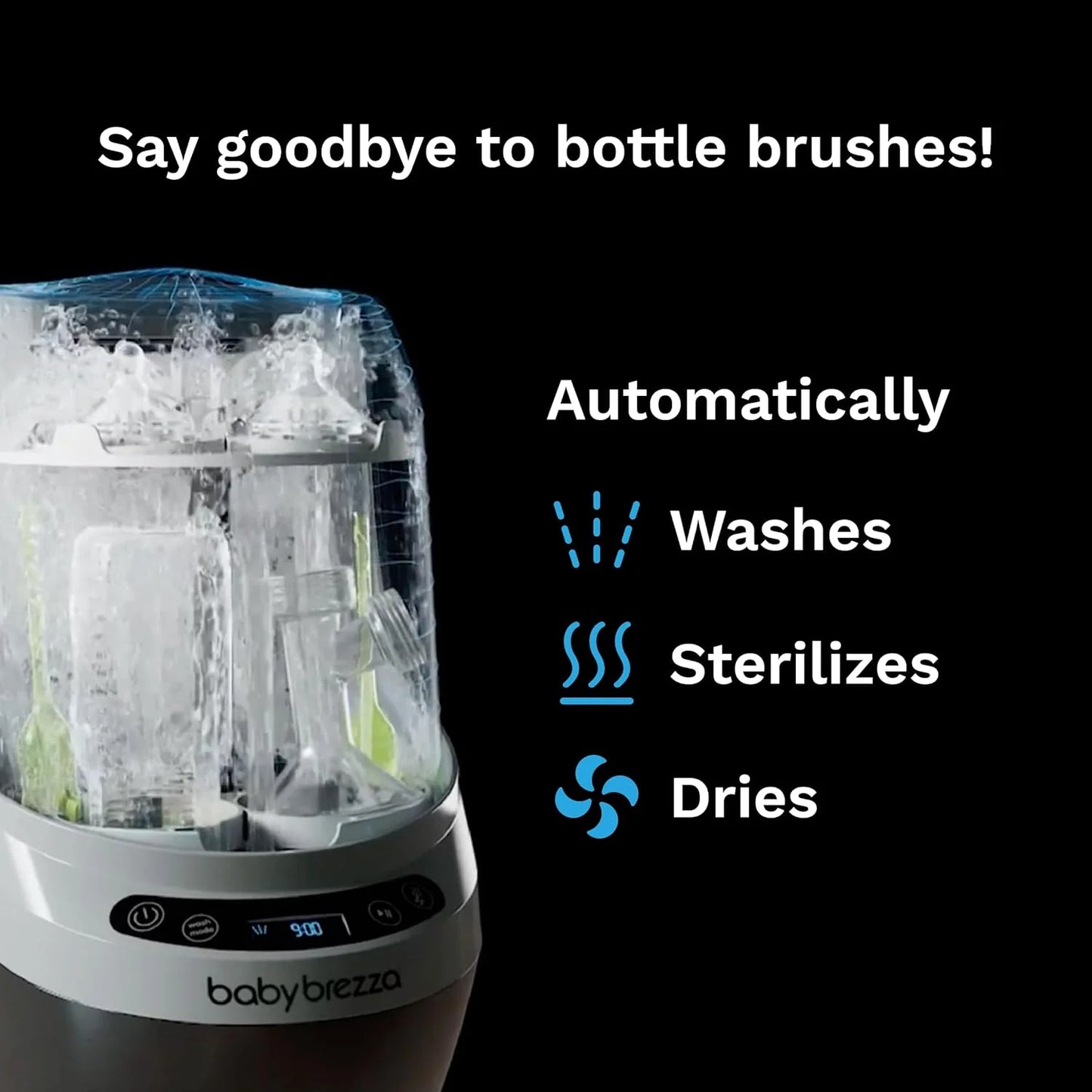 Bottle Washer Pro - Lavabiberon, sterilizzatore e asciugatrice - Tutto in uno: pulisce biberon, parti del tiralatte e bicchieri con beccuccio