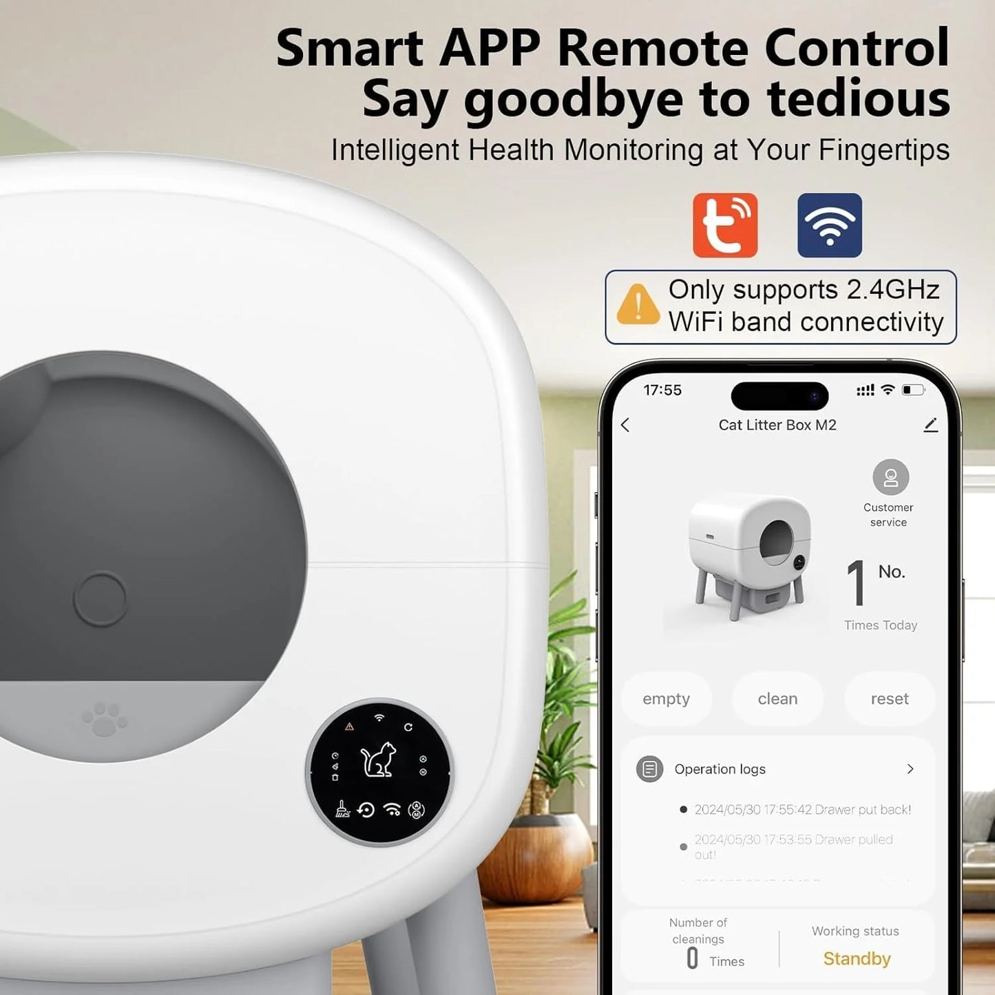 Lettiera autopulente, lettiera automatica per gatti di grande capacità, autopulente per gatti
