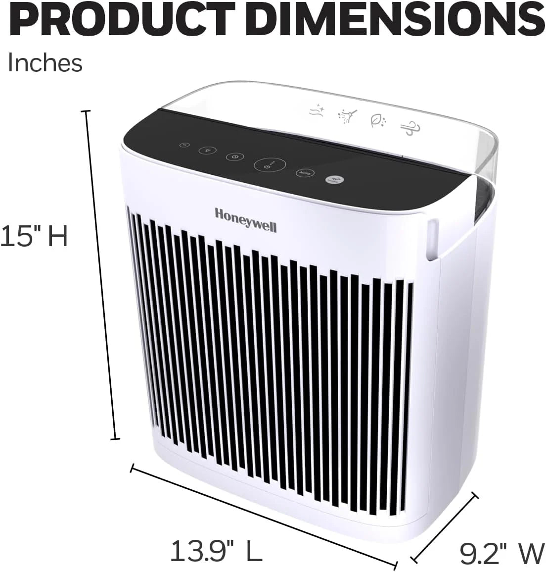 Purificatore d'aria HEPA per stanze medio-grandi da 190'