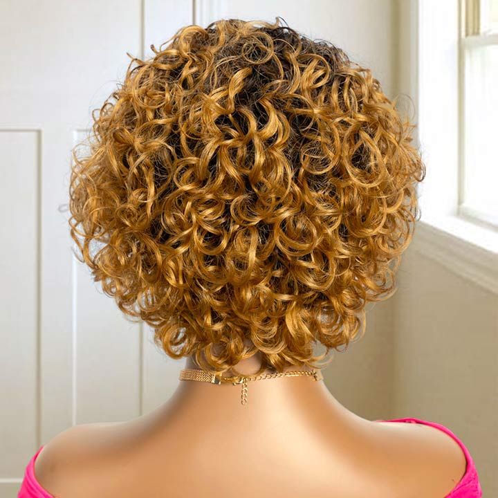 Parrucca Pixie Cut Bob 100% capelli umani
