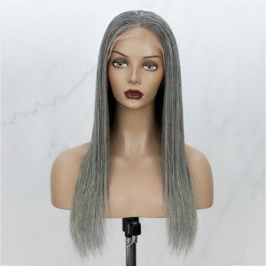 Parrucca frontale in pizzo con capelli umani lisci