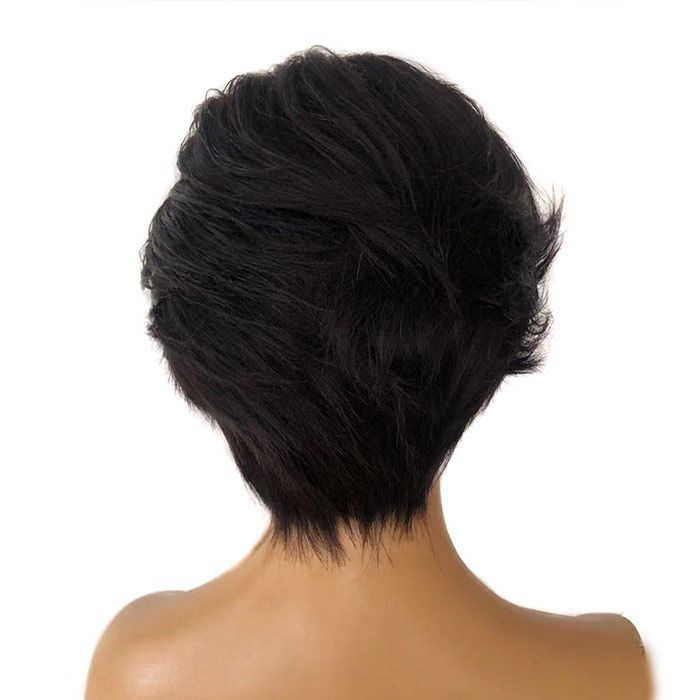 Glueless Pixie Cut Bob Wigs Straight Human Hair