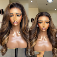 Glueless Body Wave Human Hair Lace Front Colored Wigs