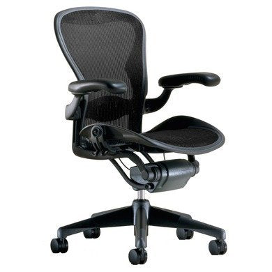Sedia da ufficio direzionale Aeron - Acciaio inossidabile, taglia B - Braccioli completamente regolabili - Supporto lombare - Scatola aperta