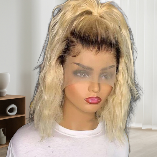 Short Wavy Shoulder Length Bob Wig Human Hair Wigs