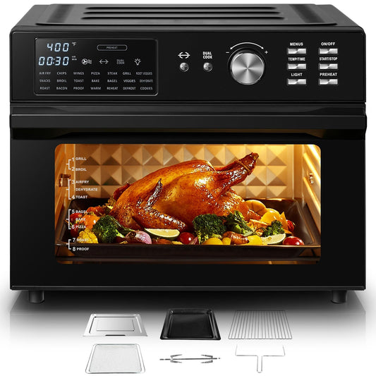 Forno friggitrice ad aria da 32 QT, forno tostapane multifunzione 21 in 1